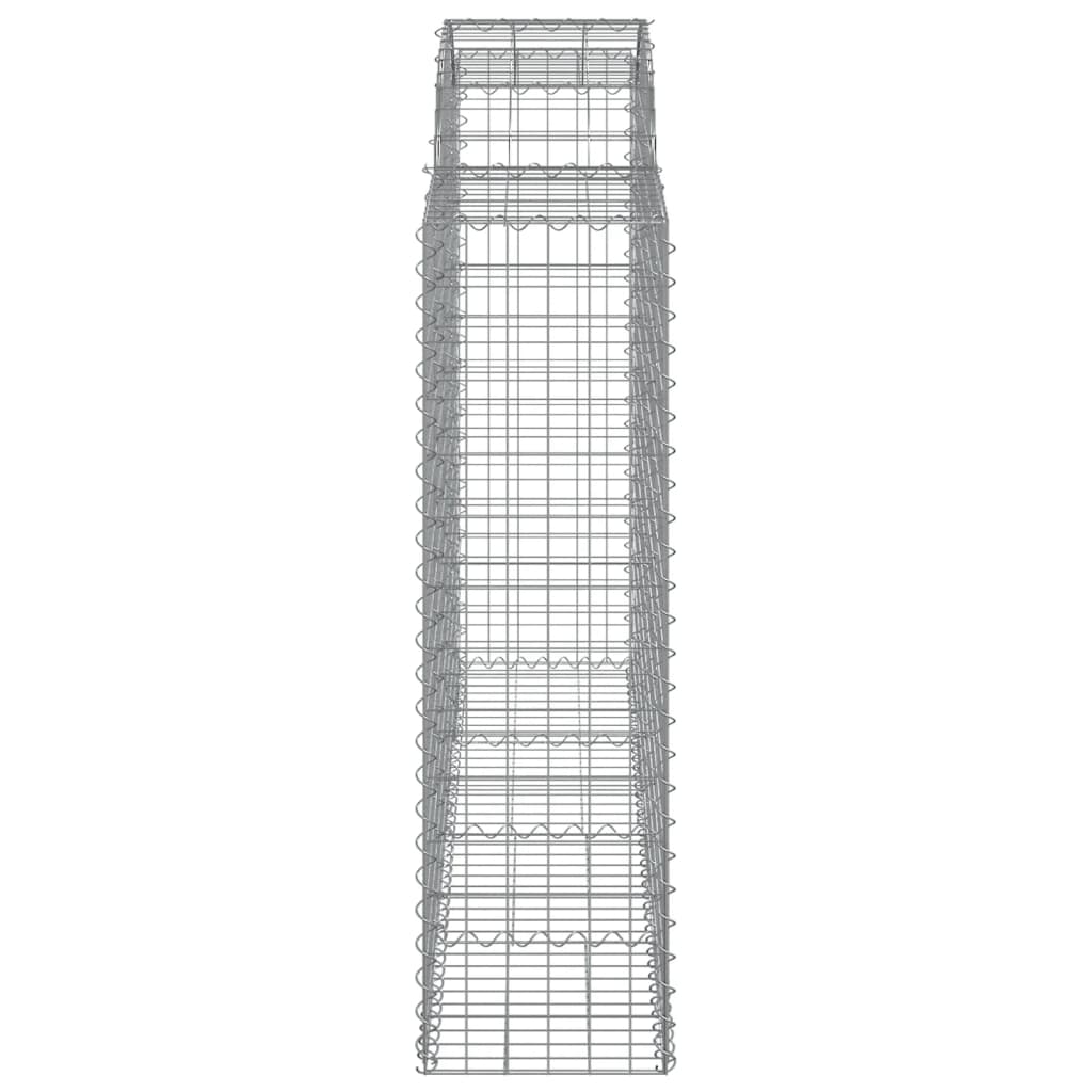 vidaXL Coșuri gabion arcuite 13 buc, 200x50x140/160cm, fier galvanizat vidaXL Coșuri gabion arcuite 13 buc, 200x50x140/160cm, fier galvanizat