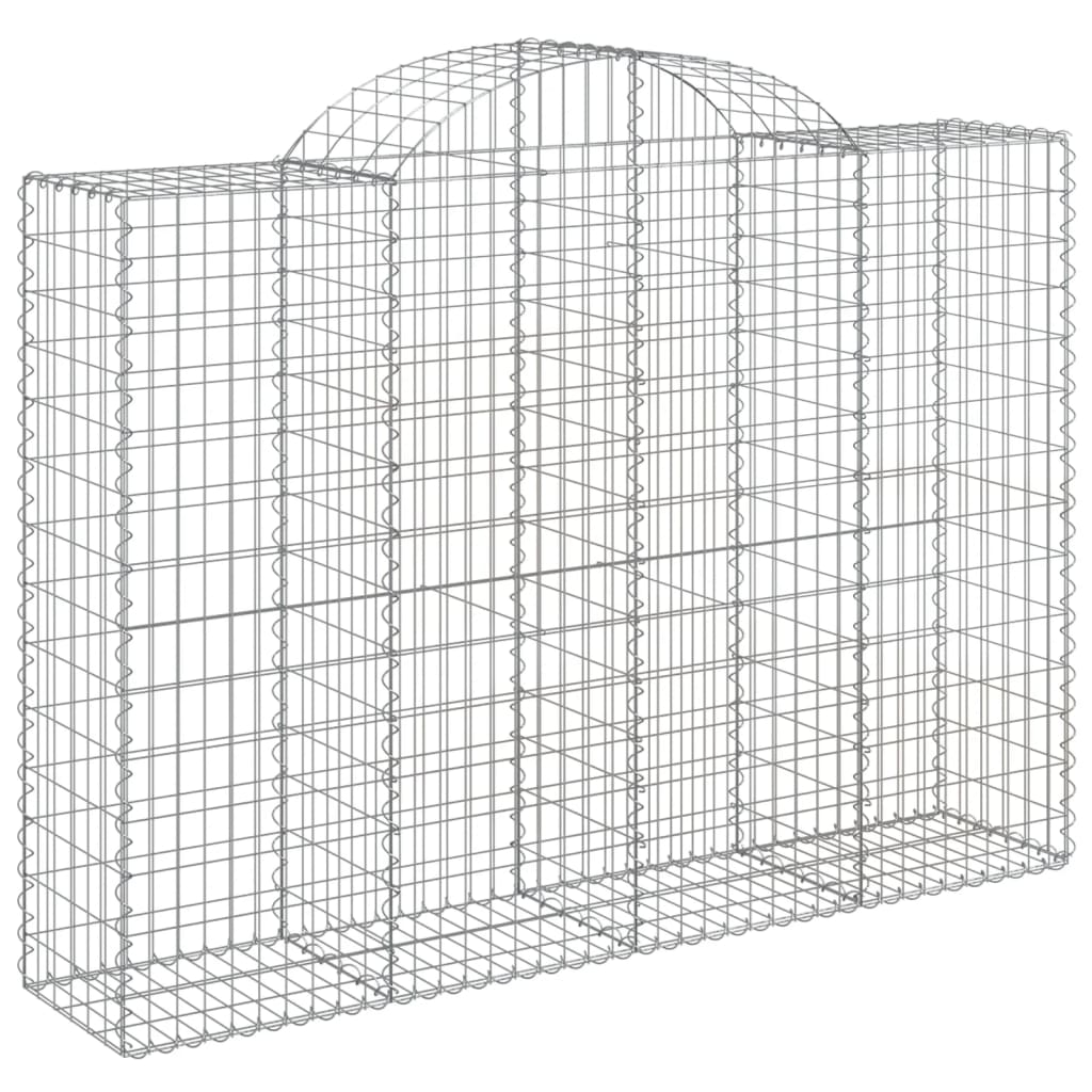 vidaXL Coșuri gabion arcuite 14 buc, 200x50x140/160cm, fier galvanizat vidaXL Coșuri gabion arcuite 14 buc, 200x50x140/160cm, fier galvanizat