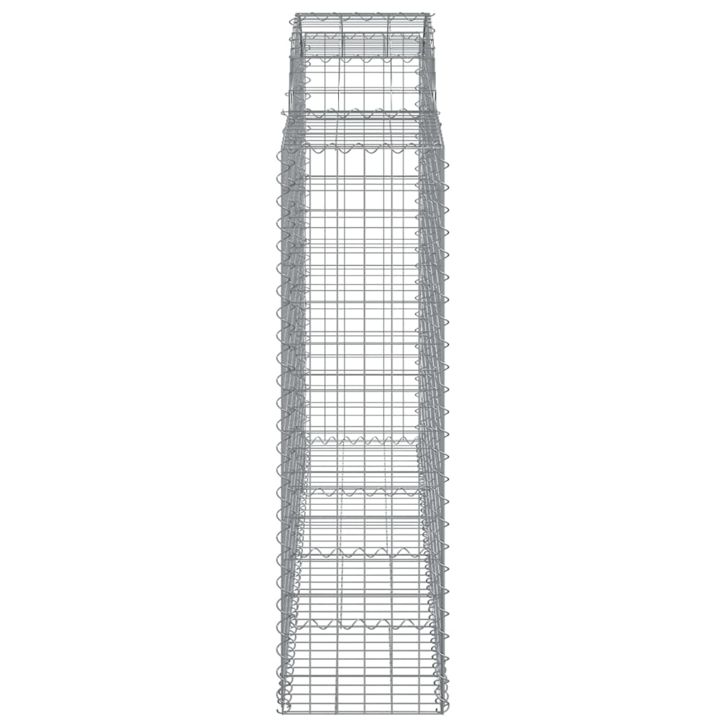 vidaXL Coșuri gabion arcuite 14 buc, 200x50x140/160cm, fier galvanizat vidaXL Coșuri gabion arcuite 14 buc, 200x50x140/160cm, fier galvanizat