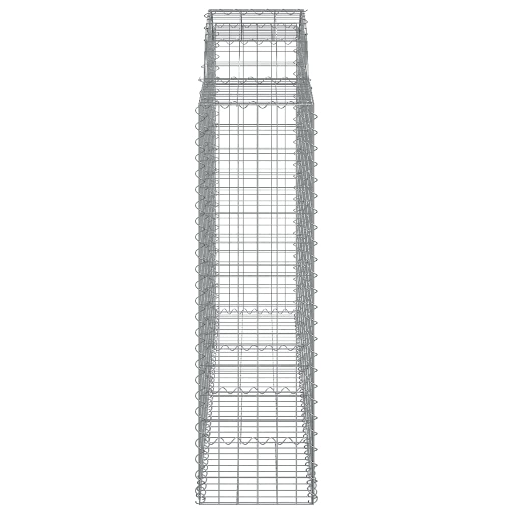vidaXL Coșuri gabion arcuite 18 buc, 200x50x140/160cm, fier galvanizat vidaXL Coșuri gabion arcuite 18 buc, 200x50x140/160cm, fier galvanizat
