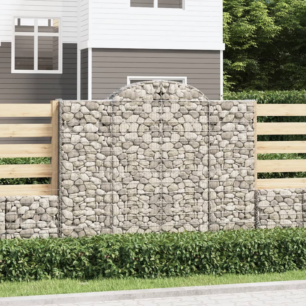 vidaXL Coș gabion arcuit, 11 buc, 200x50x160/180 cm, fier galvanizat vidaXL Coș gabion arcuit, 11 buc, 200x50x160/180 cm, fier galvanizat