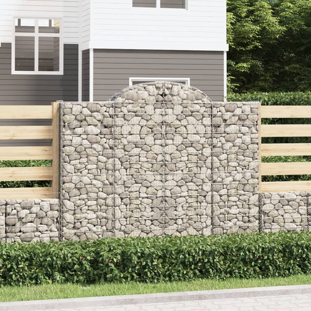 vidaXL Coș gabion arcuit, 12 buc, 200x50x160/180 cm, fier galvanizat vidaXL Coș gabion arcuit, 12 buc, 200x50x160/180 cm, fier galvanizat