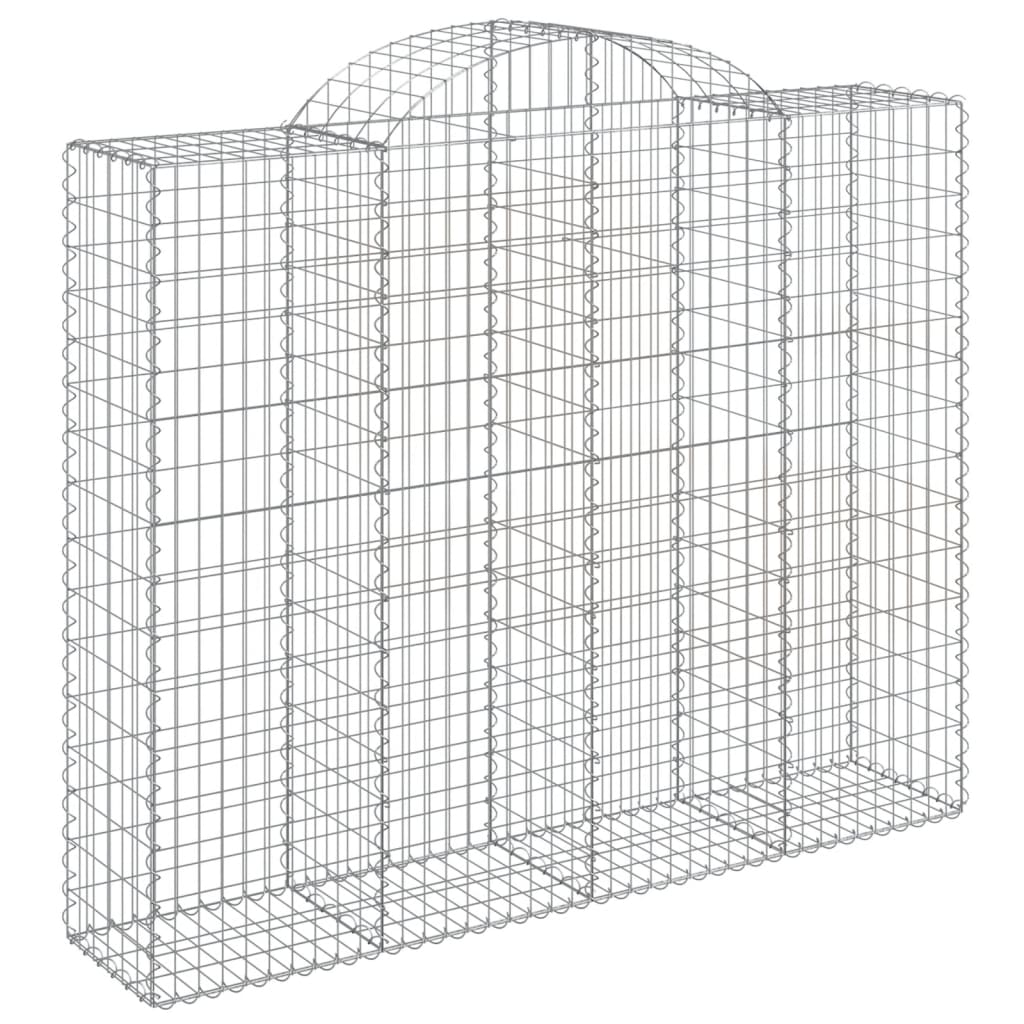 vidaXL Coșuri gabion arcuite 14 buc 200x50x160/180 cm, fier galvanizat vidaXL Coșuri gabion arcuite 14 buc 200x50x160/180 cm, fier galvanizat