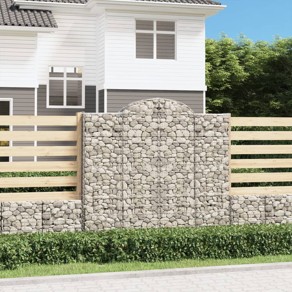 vidaXL Coșuri gabion arcuite 11 buc, 200x50x180/200cm, fier galvanizat vidaXL Coșuri gabion arcuite 11 buc, 200x50x180/200cm, fier galvanizat