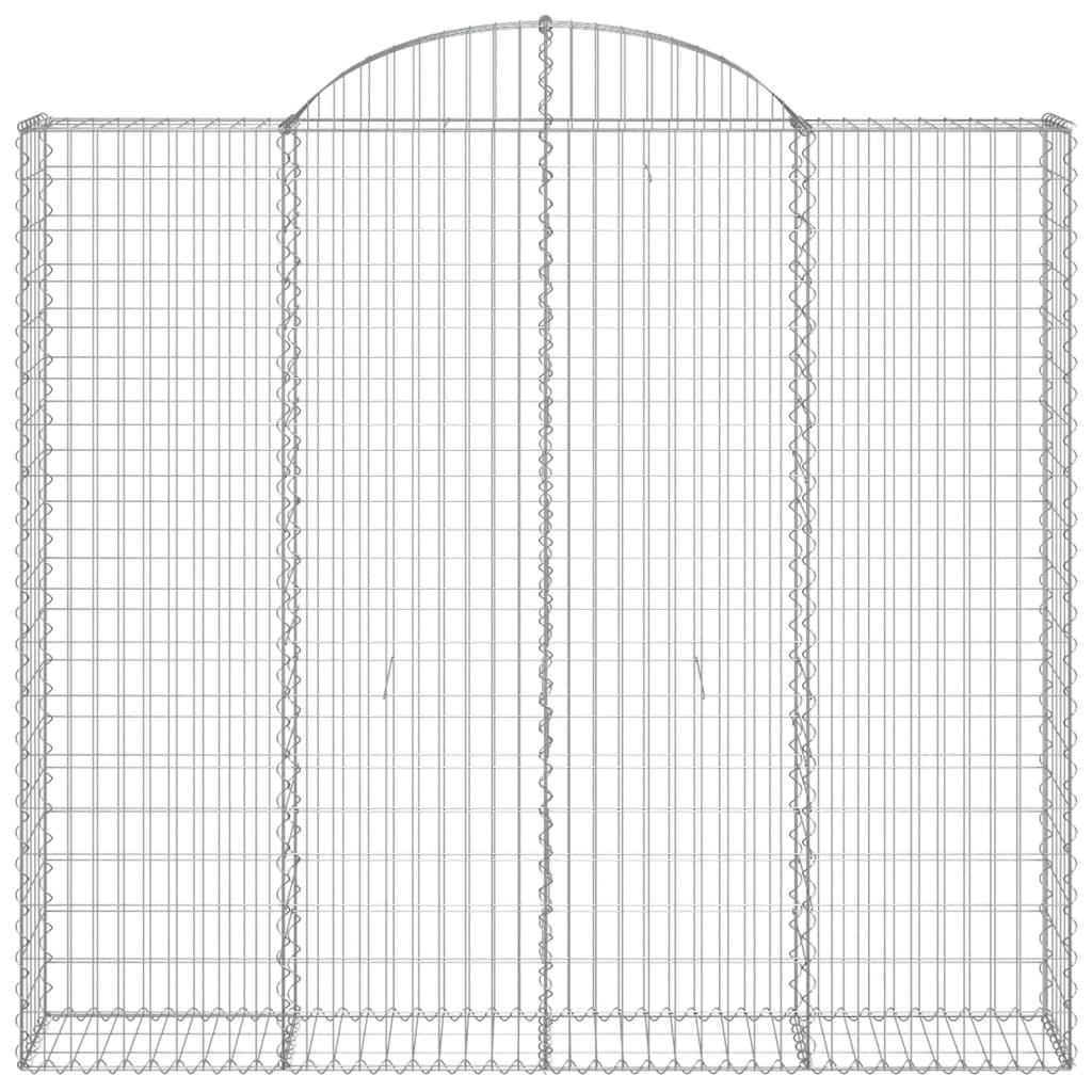 vidaXL Coșuri gabion arcuite 12 buc, 200x50x180/200cm, fier galvanizat