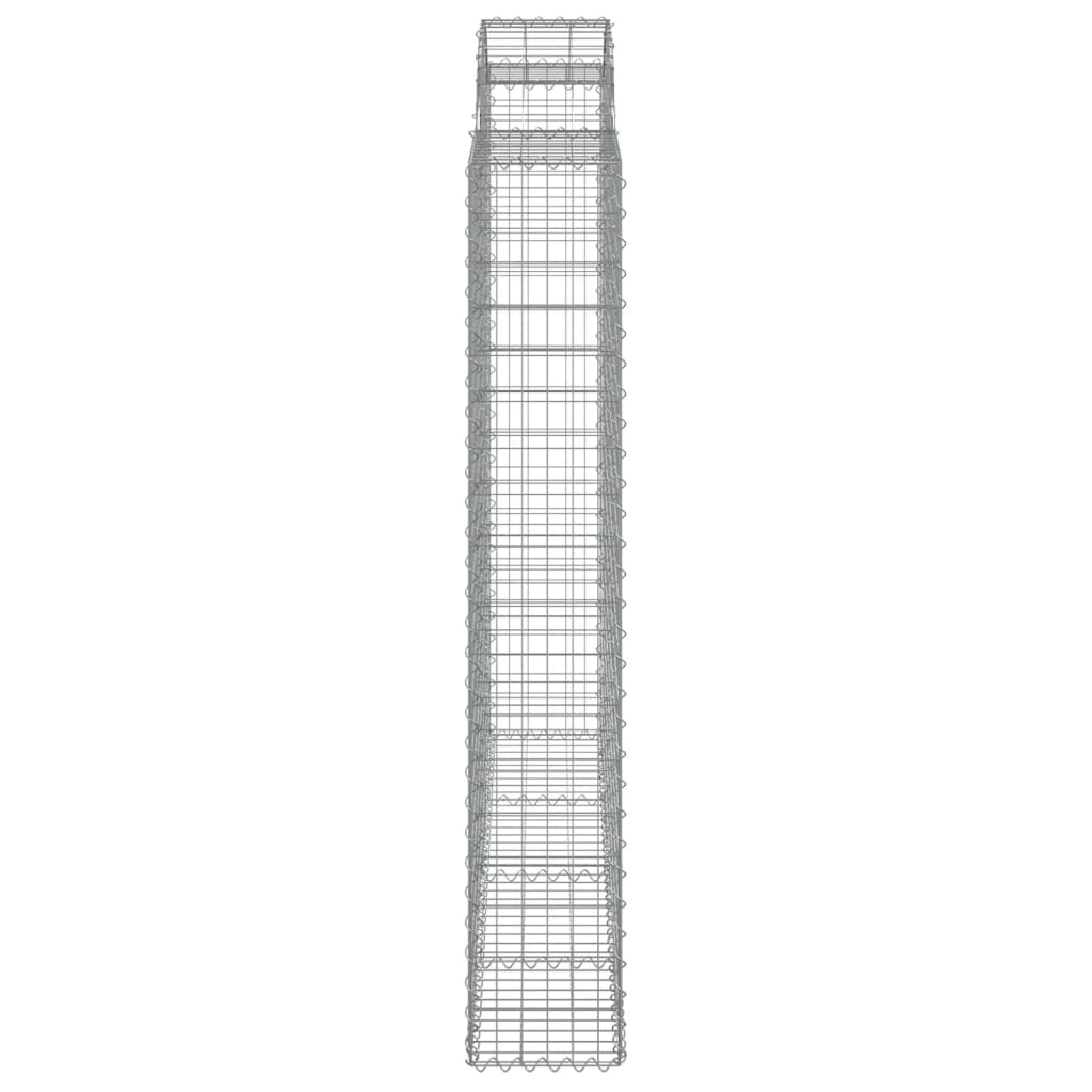 vidaXL Coșuri gabion arcuite 13 buc, 200x50x180/200cm, fier galvanizat vidaXL Coșuri gabion arcuite 13 buc, 200x50x180/200cm, fier galvanizat