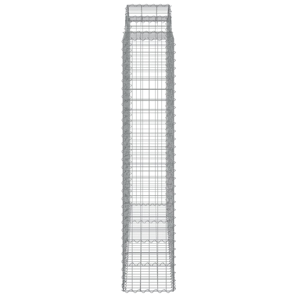vidaXL Coșuri gabion arcuite, 2 buc 200x50x200/220 cm, fier galvanizat