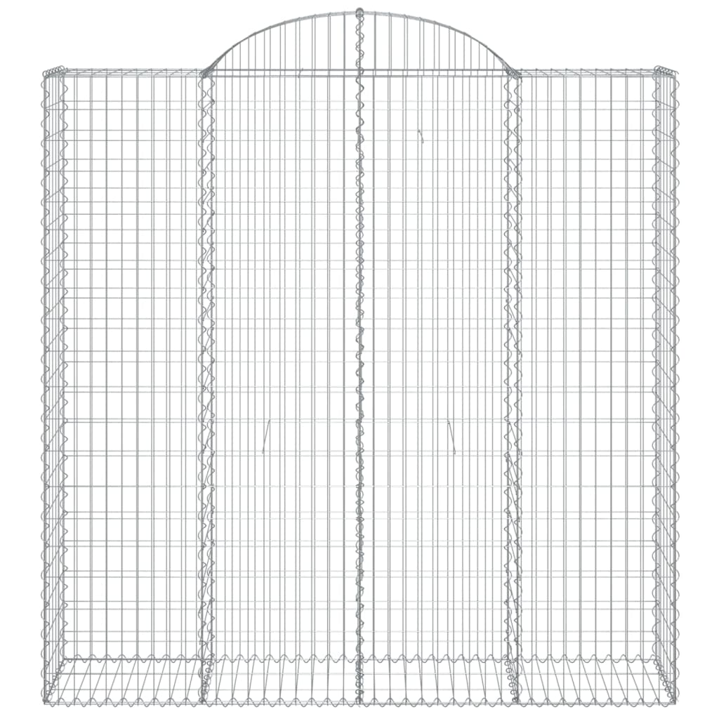 vidaXL Coșuri gabion arcuite, 12 buc 200x50x200/220cm, fier galvanizat
