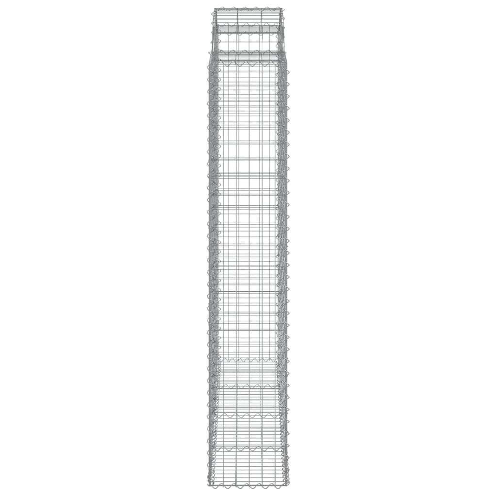 vidaXL Coșuri gabion arcuite, 2 buc, 200x50x220/240cm, fier galvanizat vidaXL Coșuri gabion arcuite, 2 buc, 200x50x220/240cm, fier galvanizat