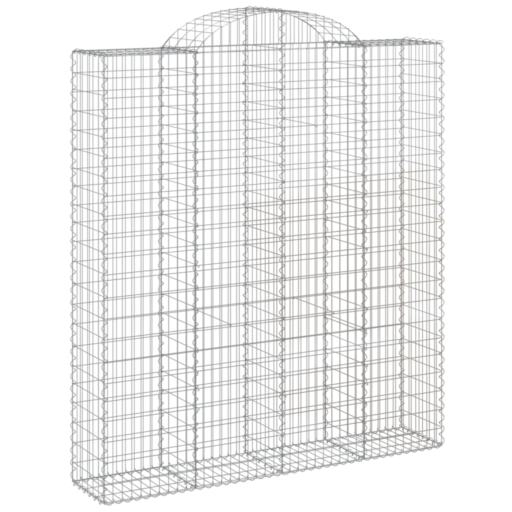 vidaXL Coșuri gabion arcuite, 3 buc, 200x50x220/240cm, fier galvanizat