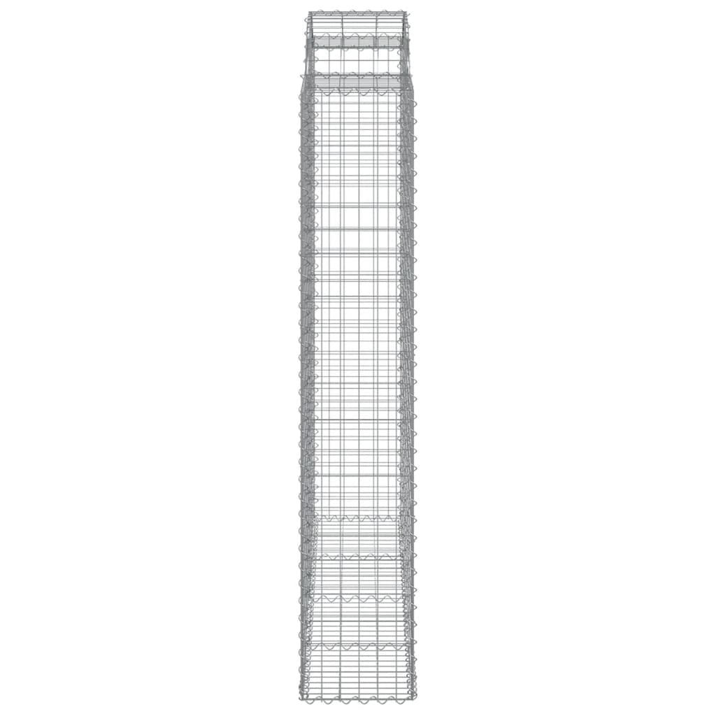 vidaXL Coșuri gabion arcuite, 13 buc 200x50x220/240cm, fier galvanizat