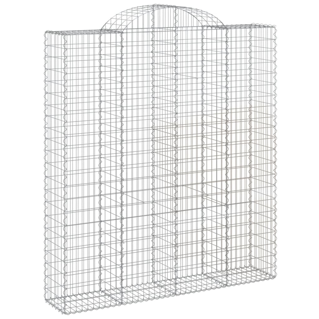 vidaXL Coșuri gabion arcuite, 14 buc 200x50x220/240cm, fier galvanizat vidaXL Coșuri gabion arcuite, 14 buc 200x50x220/240cm, fier galvanizat