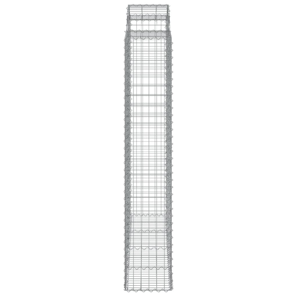 vidaXL Coșuri gabion arcuite, 14 buc 200x50x220/240cm, fier galvanizat vidaXL Coșuri gabion arcuite, 14 buc 200x50x220/240cm, fier galvanizat