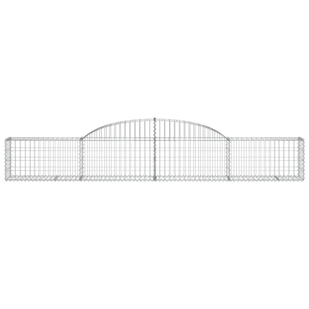 vidaXL Coșuri gabion arcuite, 2 buc., 300x30x40/60 cm, fier galvanizat vidaXL Coșuri gabion arcuite, 2 buc., 300x30x40/60 cm, fier galvanizat