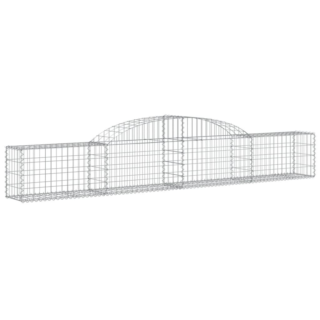 vidaXL Coșuri gabion arcuite, 10 buc., 300x30x40/60cm, fier galvanizat
