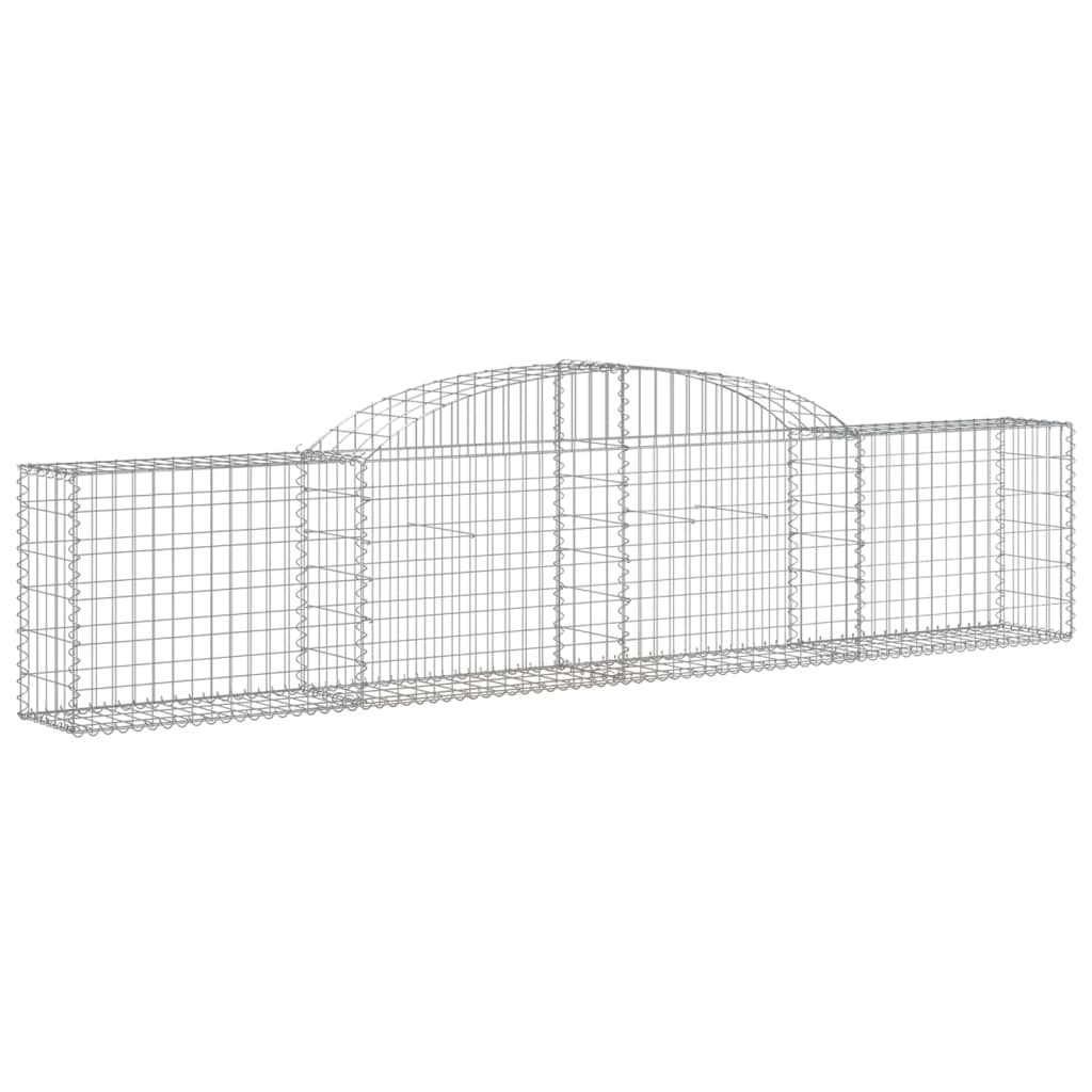 vidaXL Coșuri gabion arcuite, 2 buc., 300x30x60/80 cm, fier galvanizat vidaXL Coșuri gabion arcuite, 2 buc., 300x30x60/80 cm, fier galvanizat