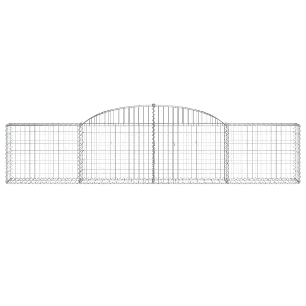 vidaXL Coșuri gabion arcuite, 11 buc., 300x50x60/80cm, fier galvanizat vidaXL Coșuri gabion arcuite, 11 buc., 300x50x60/80cm, fier galvanizat
