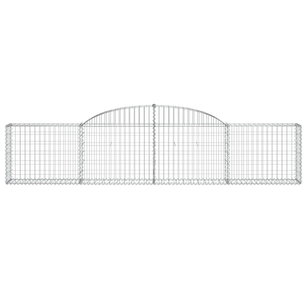 vidaXL Coșuri gabion arcuite, 13 buc., 300x30x60/80cm, fier galvanizat