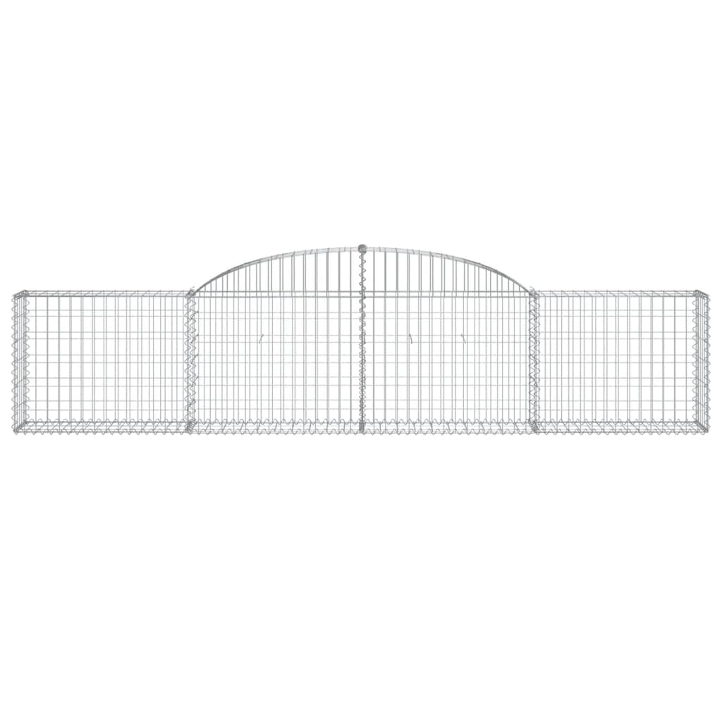 vidaXL Coșuri gabion arcuite, 20 buc., 300x30x60/80cm, fier galvanizat