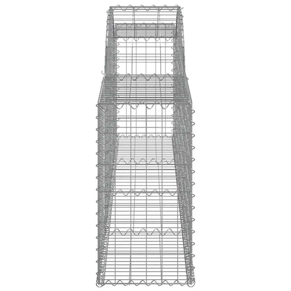 vidaXL Coșuri gabion arcuite, 20 buc., 300x30x60/80cm, fier galvanizat