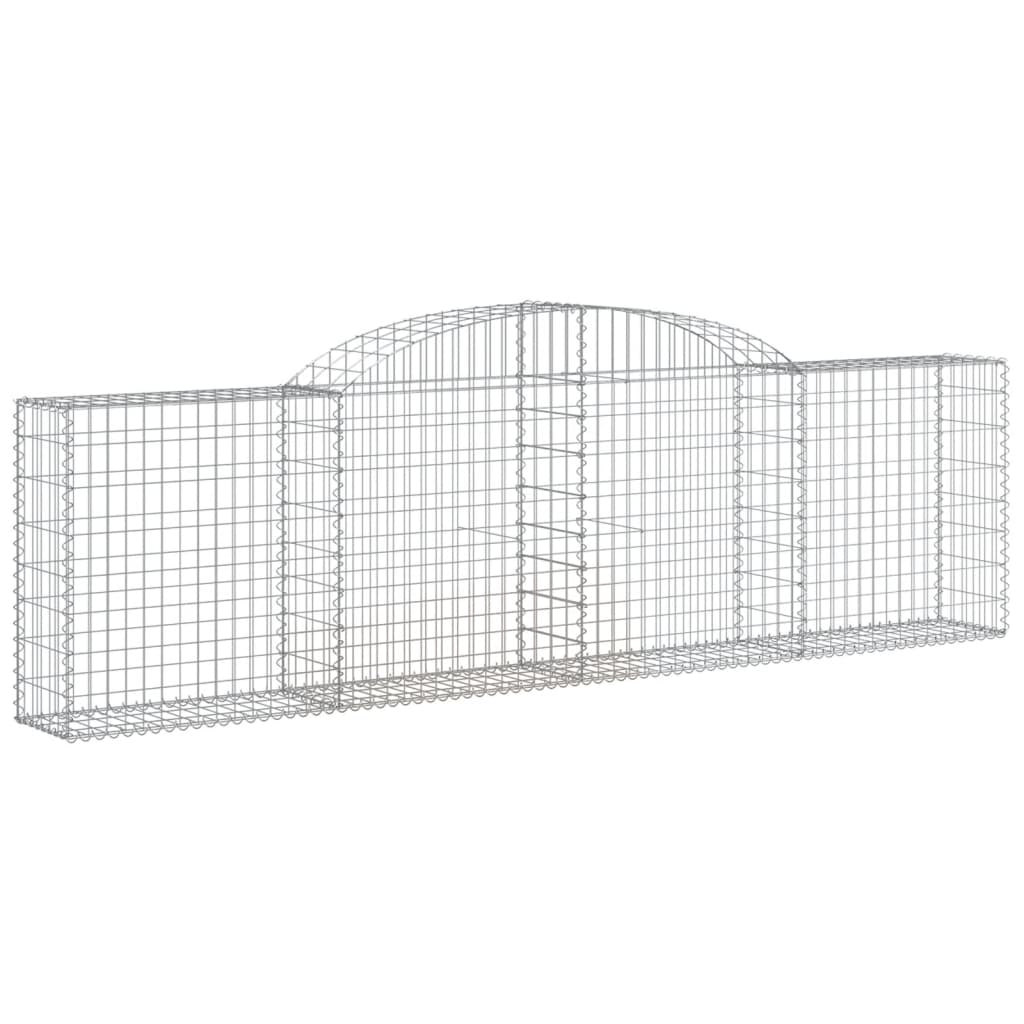 vidaXL Coșuri gabion arcuite 4 buc., 300x30x80/100 cm, fier galvanizat vidaXL Coșuri gabion arcuite 4 buc., 300x30x80/100 cm, fier galvanizat