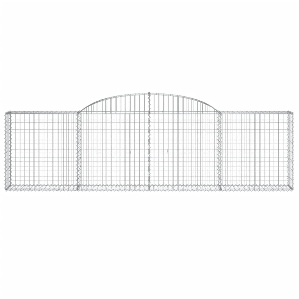 vidaXL Coșuri gabion arcuite 4 buc., 300x30x80/100 cm, fier galvanizat vidaXL Coșuri gabion arcuite 4 buc., 300x30x80/100 cm, fier galvanizat