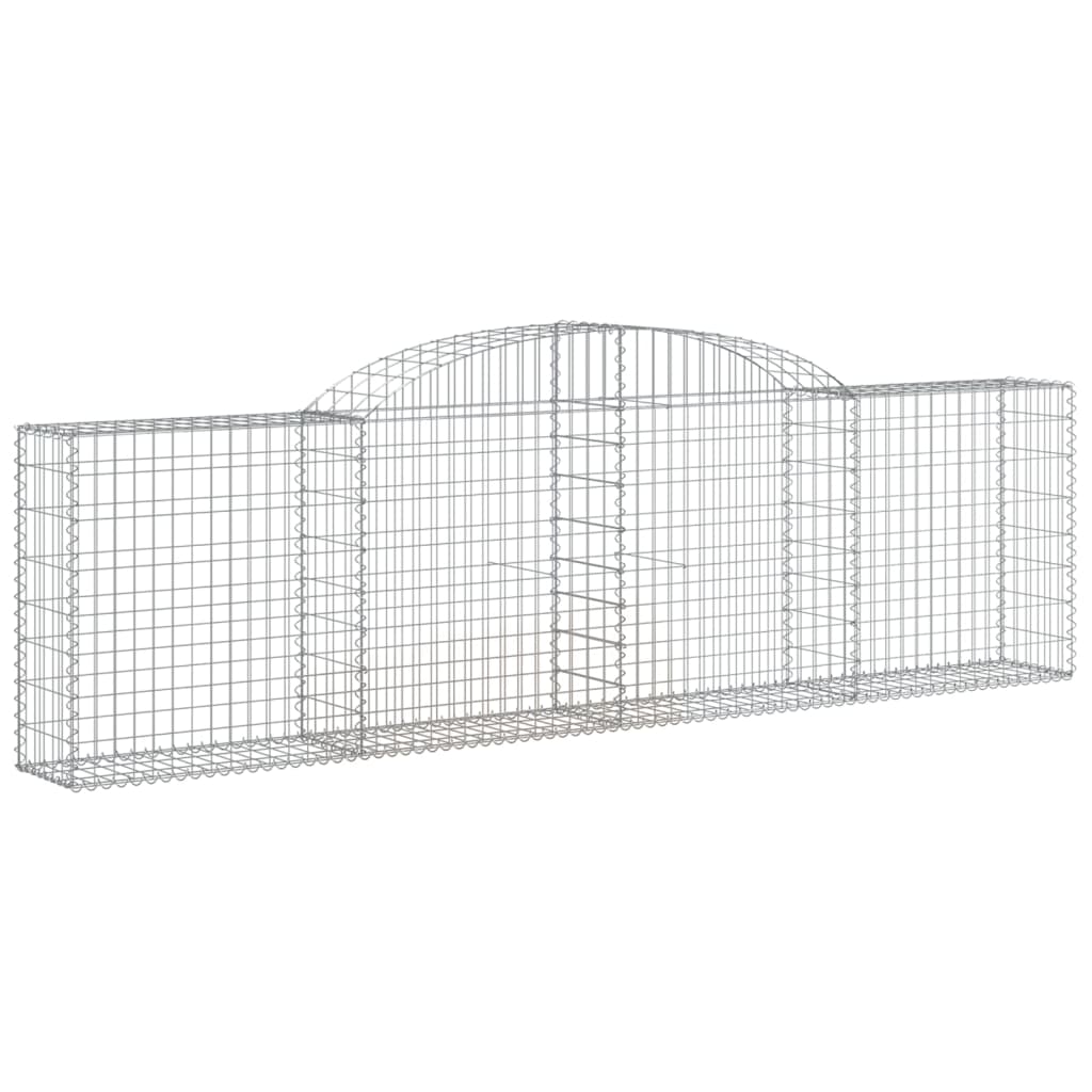 vidaXL Coșuri gabion arcuite 5 buc., 300x30x80/100 cm, fier galvanizat