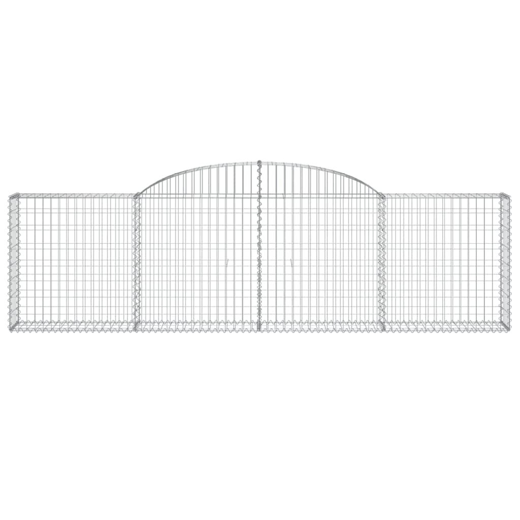 vidaXL Coșuri gabion arcuite 10 buc, 300x30x80/100 cm, fier galvanizat vidaXL Coșuri gabion arcuite 10 buc, 300x30x80/100 cm, fier galvanizat