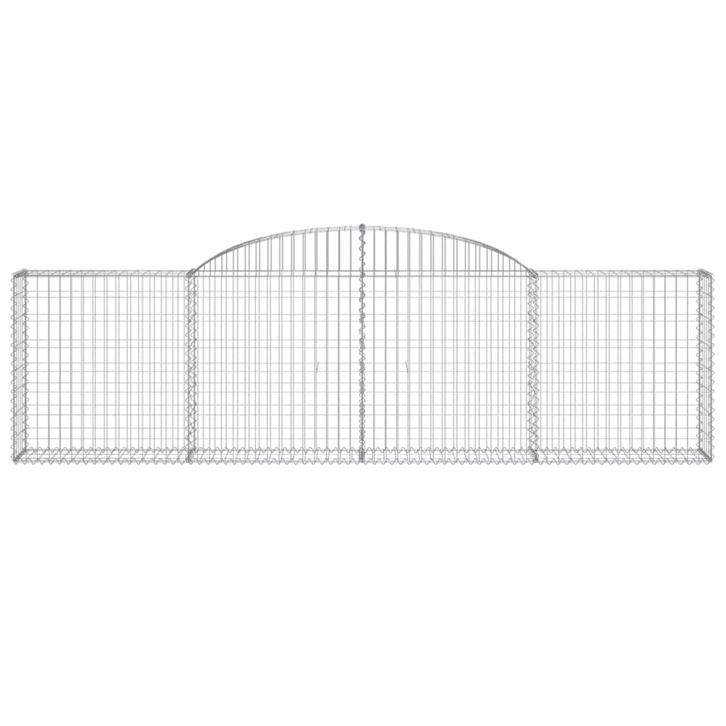 vidaXL Coșuri gabion arcuite 13 buc, 300x30x80/100 cm, fier galvanizat vidaXL Coșuri gabion arcuite 13 buc, 300x30x80/100 cm, fier galvanizat