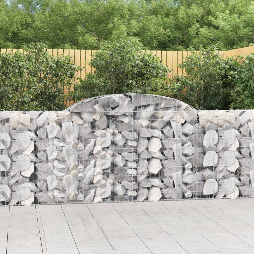vidaXL Coșuri gabion arcuite 12 buc, 300x30x100/120 cm fier galvanizat vidaXL Coșuri gabion arcuite 12 buc, 300x30x100/120 cm fier galvanizat