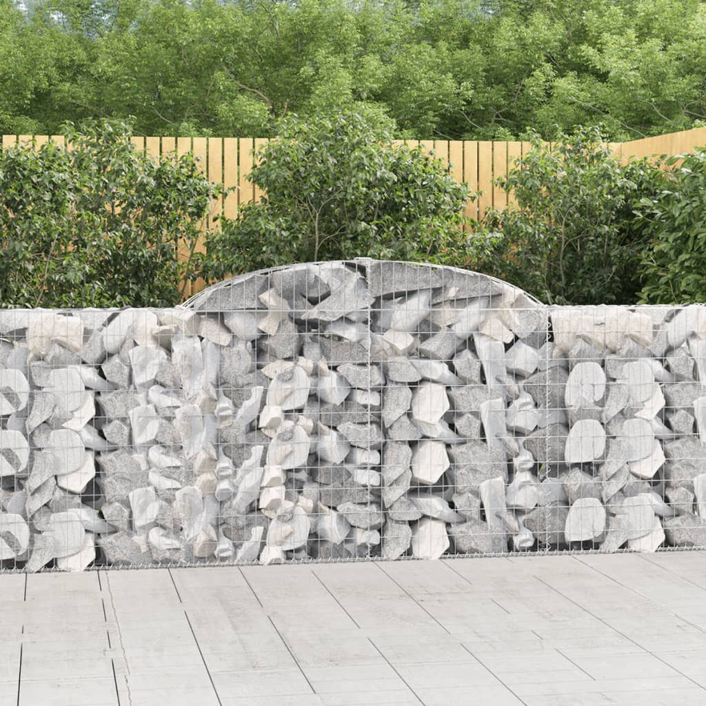 vidaXL Coșuri gabion arcuite 13 buc, 300x30x100/120 cm fier galvanizat vidaXL Coșuri gabion arcuite 13 buc, 300x30x100/120 cm fier galvanizat