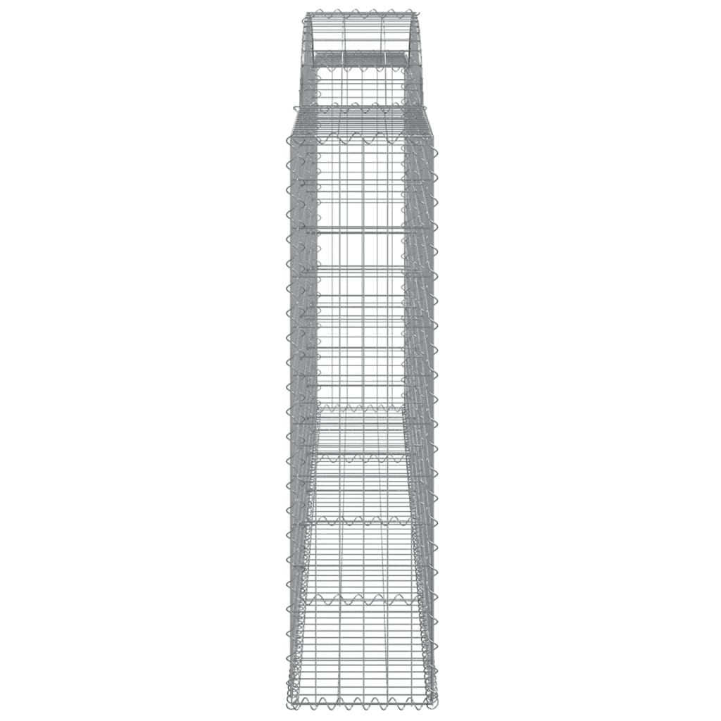 vidaXL Coșuri gabion arcuite 5 buc, 300x30x120/140 cm, fier galvanizat