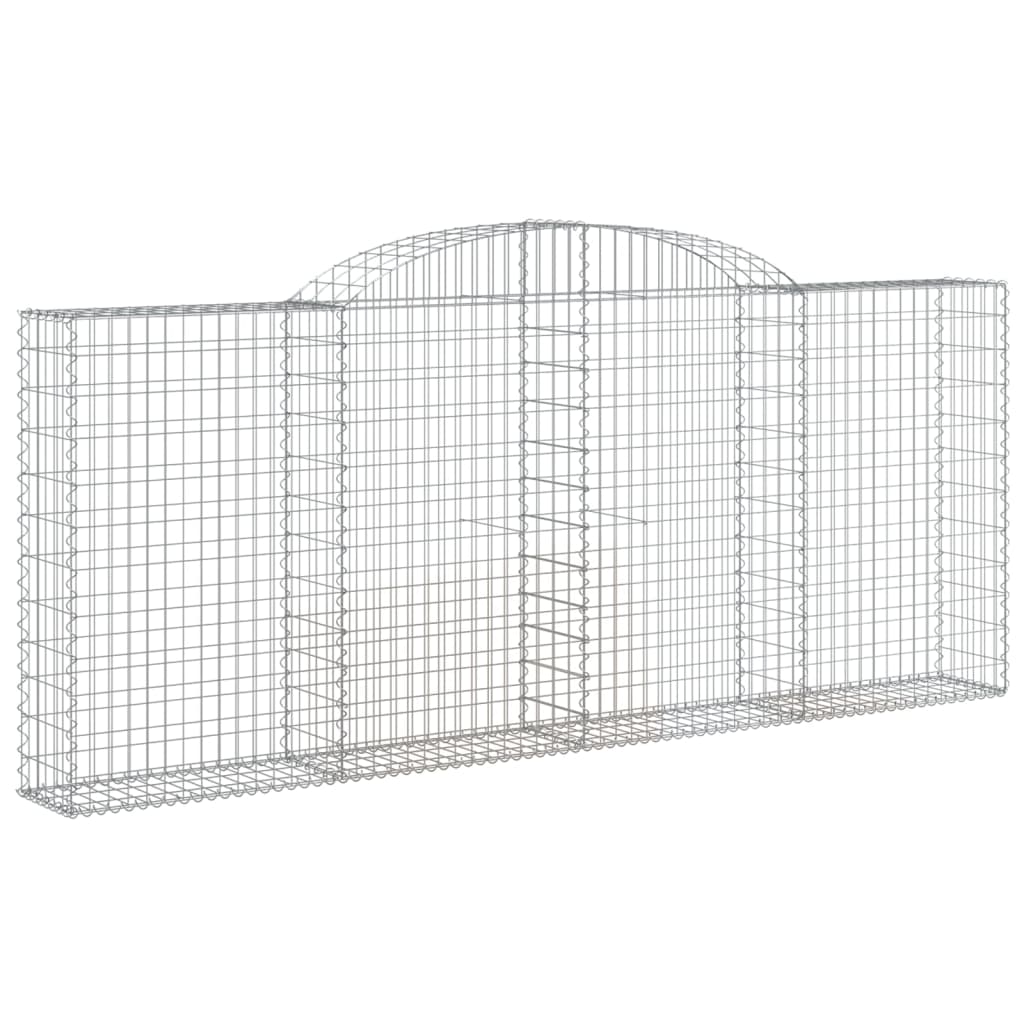 vidaXL Coșuri gabion arcuite 10 buc, 300x30x120/140 cm fier galvanizat vidaXL Coșuri gabion arcuite 10 buc, 300x30x120/140 cm fier galvanizat