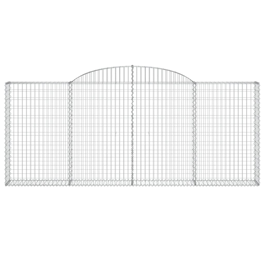 vidaXL Coșuri gabion arcuite 10 buc, 300x30x120/140 cm fier galvanizat vidaXL Coșuri gabion arcuite 10 buc, 300x30x120/140 cm fier galvanizat