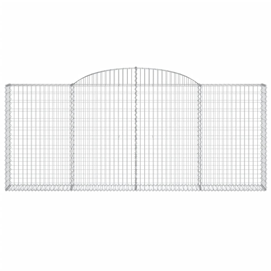 vidaXL Coșuri gabion arcuite 12 buc, 300x30x120/140 cm fier galvanizat vidaXL Coșuri gabion arcuite 12 buc, 300x30x120/140 cm fier galvanizat