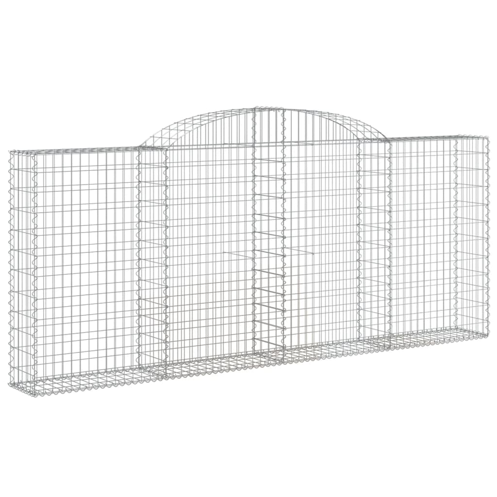 vidaXL Coșuri gabion arcuite 20 buc, 300x30x120/140 cm fier galvanizat vidaXL Coșuri gabion arcuite 20 buc, 300x30x120/140 cm fier galvanizat