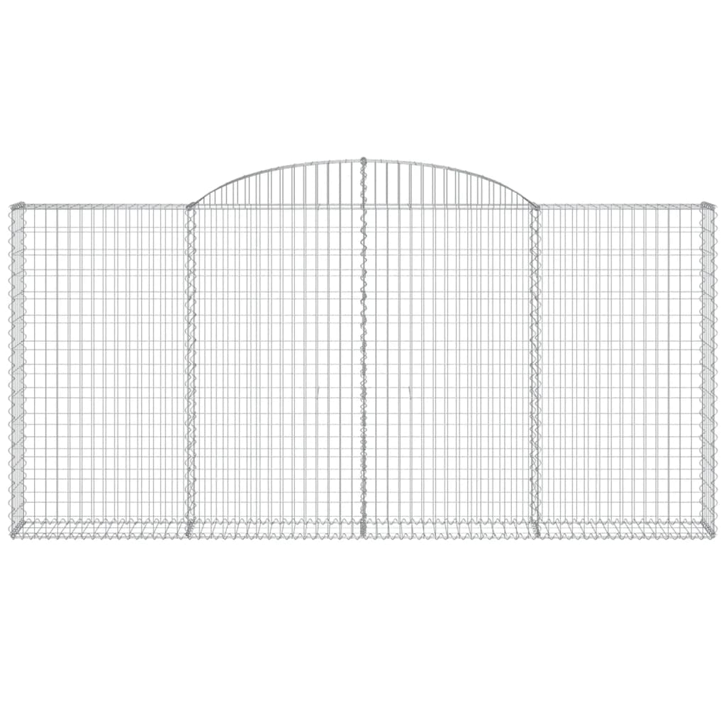 vidaXL Coșuri gabion arcuite 6 buc. 300x30x140/160 cm fier galvanizat vidaXL Coșuri gabion arcuite 6 buc. 300x30x140/160 cm fier galvanizat