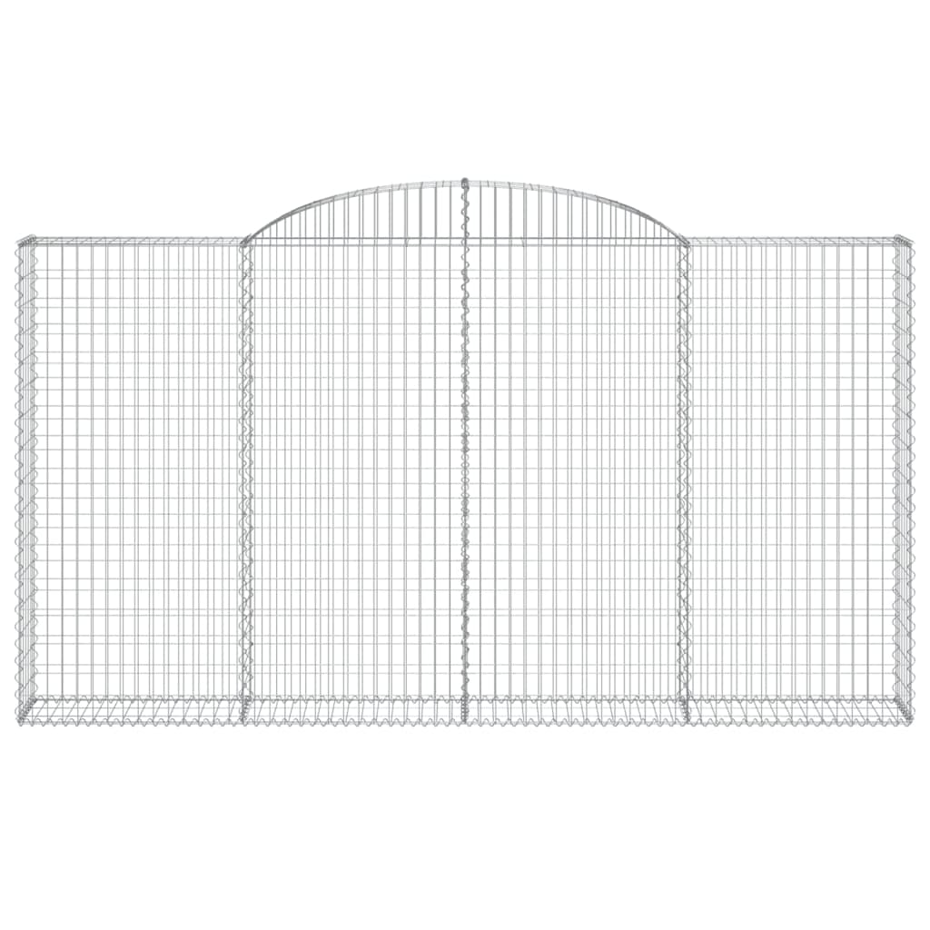 vidaXL Coșuri gabion arcuite 5 buc. 300x30x160/180 cm fier galvanizat