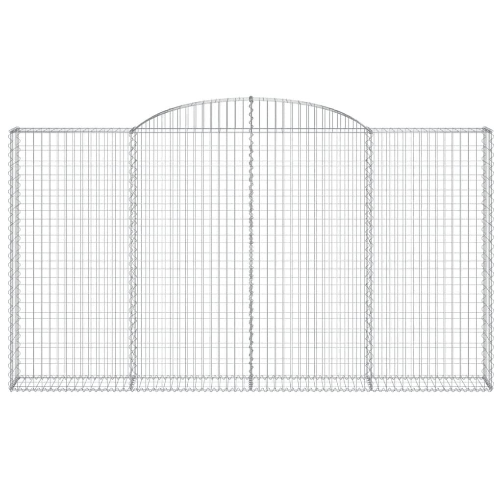 vidaXL Coșuri gabion arcuite 7 buc. 300x30x160/180 cm fier galvanizat vidaXL Coșuri gabion arcuite 7 buc. 300x30x160/180 cm fier galvanizat