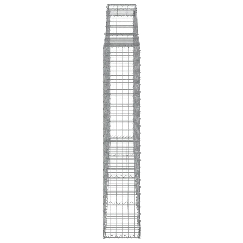 vidaXL Coșuri gabion arcuite 7 buc. 300x30x160/180 cm fier galvanizat vidaXL Coșuri gabion arcuite 7 buc. 300x30x160/180 cm fier galvanizat
