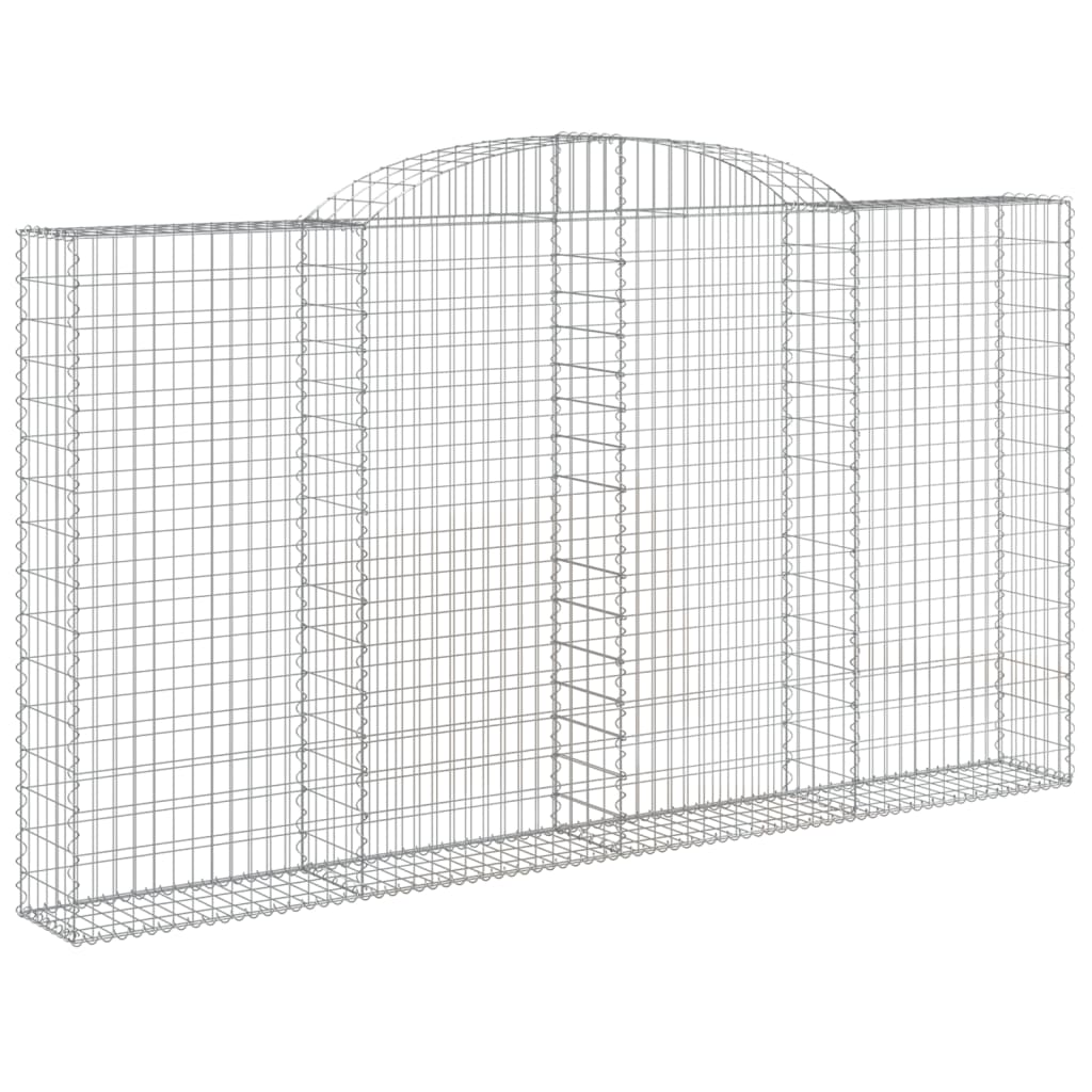 vidaXL Coșuri gabion arcuite 9 buc. 300x30x160/180 cm fier galvanizat vidaXL Coșuri gabion arcuite 9 buc. 300x30x160/180 cm fier galvanizat