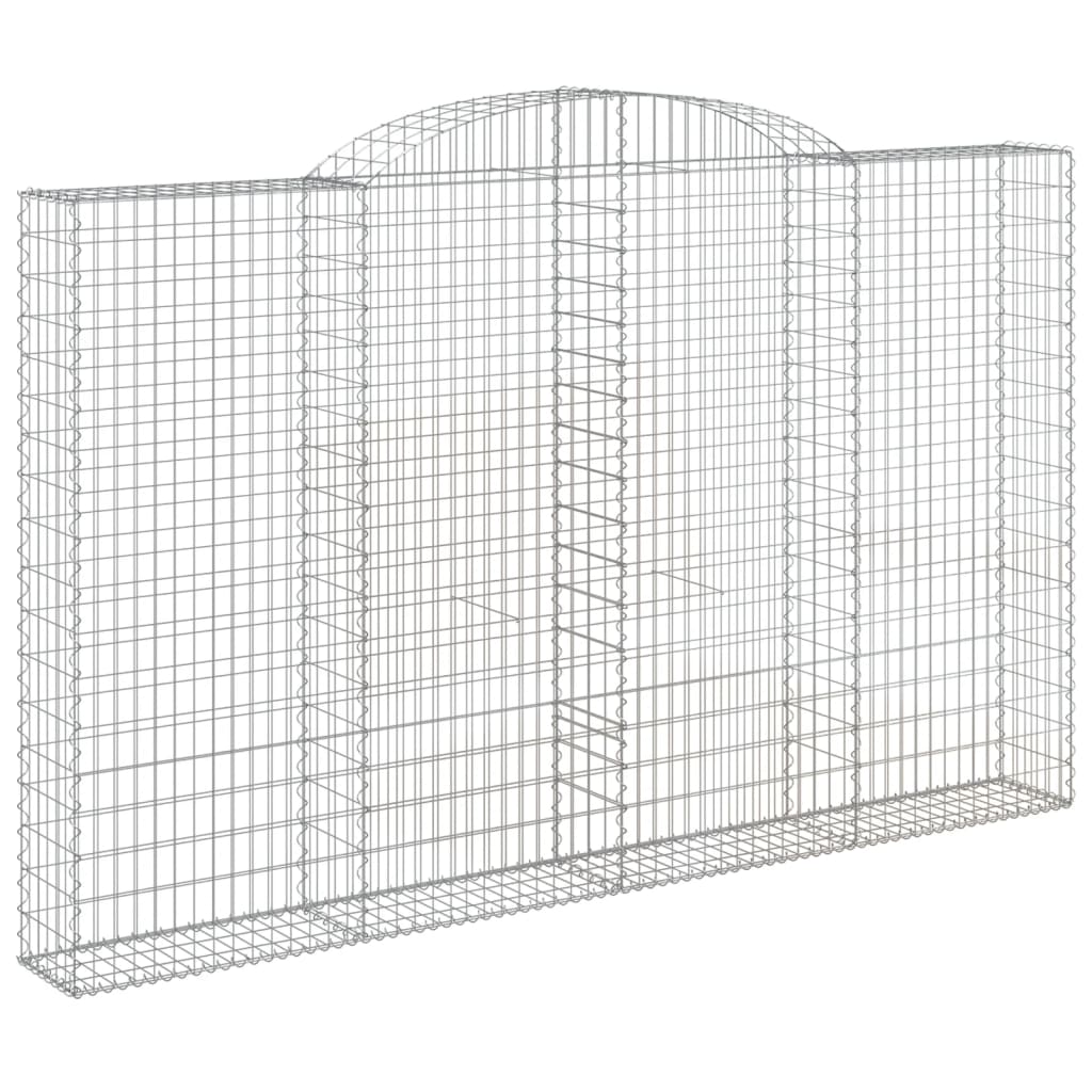 vidaXL Coșuri gabion arcuite 3 buc, 300x30x180/200 cm, fier galvanizat