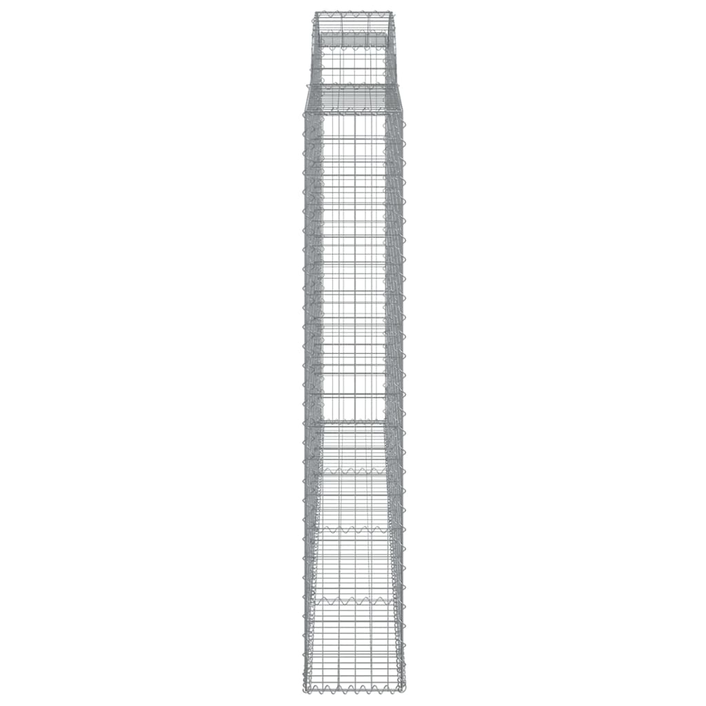 vidaXL Coșuri gabion arcuite 3 buc, 300x30x180/200 cm, fier galvanizat