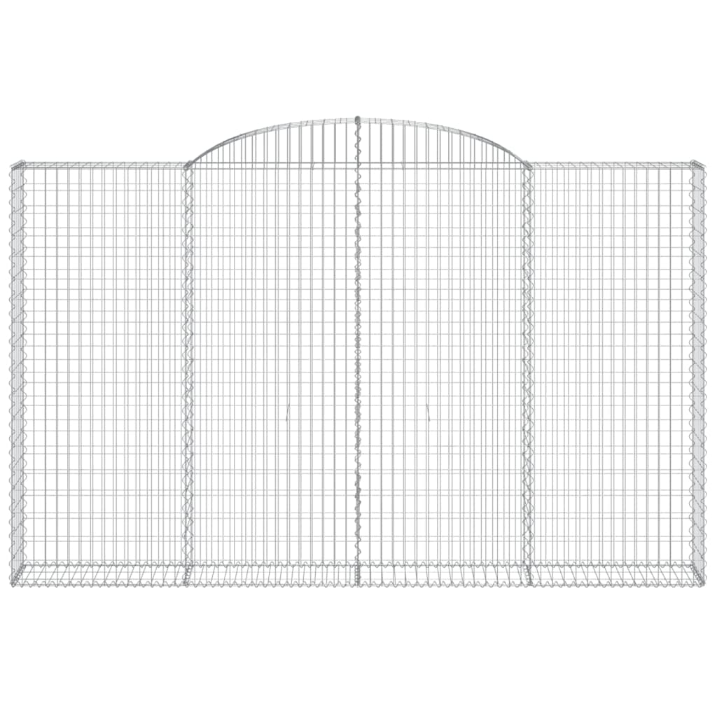 vidaXL Coșuri gabion arcuite 5 buc, 300x30x180/200 cm, fier galvanizat vidaXL Coșuri gabion arcuite 5 buc, 300x30x180/200 cm, fier galvanizat