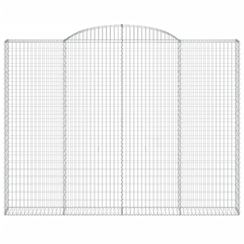 vidaXL Coșuri gabion arcuite 2 buc. 300x30x220/240 cm fier galvanizat vidaXL Coșuri gabion arcuite 2 buc. 300x30x220/240 cm fier galvanizat