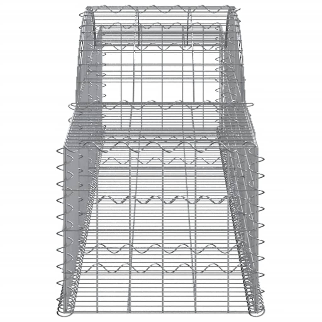vidaXL Coșuri gabion arcuite 4 buc., 300x50x40/60 cm, fier galvanizat vidaXL Coșuri gabion arcuite 4 buc., 300x50x40/60 cm, fier galvanizat