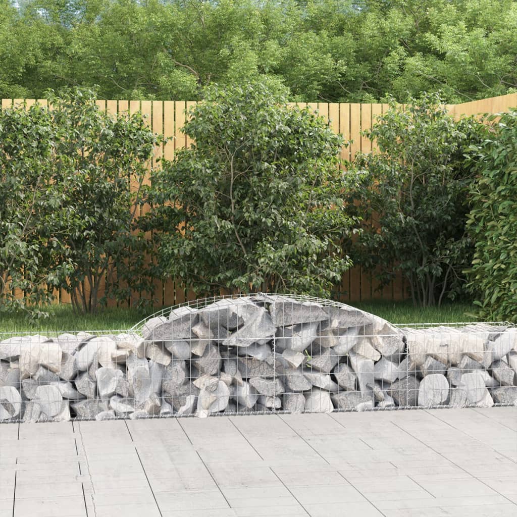 vidaXL Coșuri gabion arcuite 4 buc., 300x50x40/60 cm, fier galvanizat vidaXL Coșuri gabion arcuite 4 buc., 300x50x40/60 cm, fier galvanizat