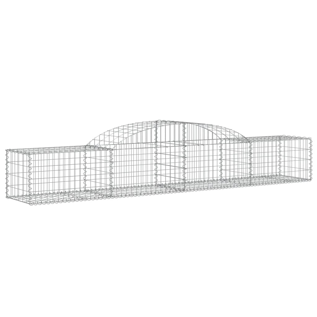 vidaXL Coșuri gabion arcuite, 7 buc., 300x50x40/60 cm, fier galvanizat