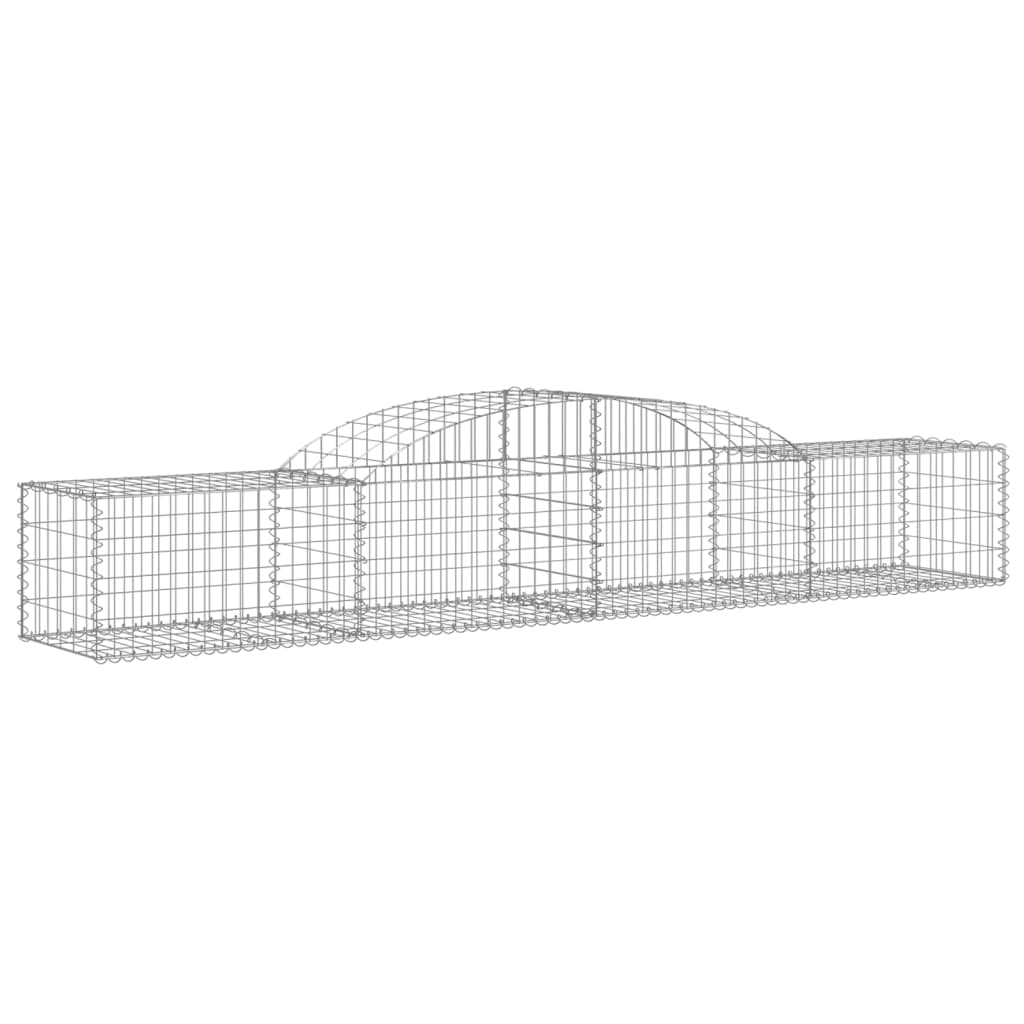 vidaXL Coșuri gabion arcuite, 8 buc., 300x50x40/60 cm, fier galvanizat