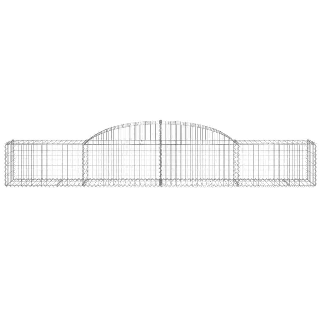 vidaXL Coșuri gabion arcuite, 10 buc., 300x50x40/60cm, fier galvanizat vidaXL Coșuri gabion arcuite, 10 buc., 300x50x40/60cm, fier galvanizat